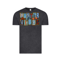 Vintage Black winter vibes Vintage Tee - FaDigitalArtStudio