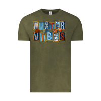 Vintage Olive winter vibes Vintage Tee - FaDigitalArtStudio