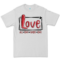 Dove Grey love all day every day hearts Premium Tee - MaliasSmallBusiness