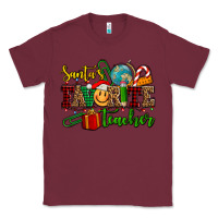Burgundy santa's favorite teacher Classic Tee - AdoDesignShop