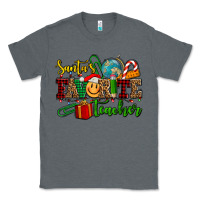 Charcoal Heather santa's favorite teacher Classic Tee - AdoDesignShop