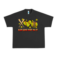 Pigment Black rub some dirt on it softball Urban Heavy Tee - JahusDesignShop
