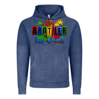 Vintage Denim my brother is ausome autism Vintage Hoodie - Zillion Design Studio