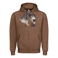 Chestnut Arabian Horse Zipper Hoodie - LillyAllenDesigns