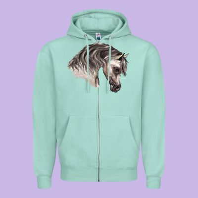 Arabian Horse Zipper Hoodie Designed By Lillyallendesigns