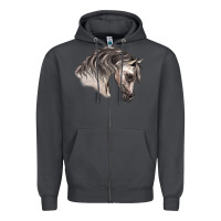 Smoke Arabian Horse Zipper Hoodie - LillyAllenDesigns