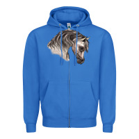 True Royal Arabian Horse Zipper Hoodie - LillyAllenDesigns