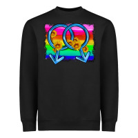 Black lgbtq gender gay symbol Heavyweight Sweatshirt - HRA Design Shop