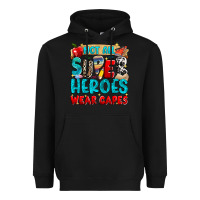 Black not all super heroes wear capes Heavyweight Hoodie - NancyCooperArtShop