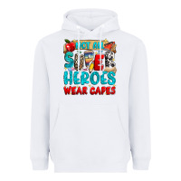 White not all super heroes wear capes Heavyweight Hoodie - NancyCooperArtShop
