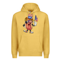 Antique Gold 4th of july hot dog Premium Hoodie - BarkalooDesign