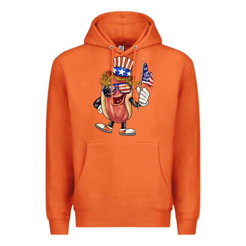 4th Of July Hot Dog Premium Hoodie by BarkalooDesign | Teevron