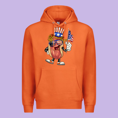 4th Of July Hot Dog Premium Hoodie Designed By Barkaloodesign