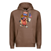 Chestnut 4th of july hot dog Premium Hoodie - BarkalooDesign