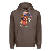 Coffee 4th of july hot dog Premium Hoodie - BarkalooDesign