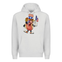 Dove Grey 4th of july hot dog Premium Hoodie - BarkalooDesign