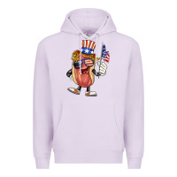Lilac 4th of july hot dog Premium Hoodie - BarkalooDesign