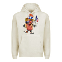 Oatmeal Heather 4th of july hot dog Premium Hoodie - BarkalooDesign