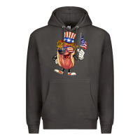 Smoke 4th of july hot dog Premium Hoodie - BarkalooDesign