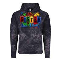Cloud Black my sister is ausome autism Vintage Hoodie - Zillion Design Studio
