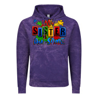 Cloud Purple my sister is ausome autism Vintage Hoodie - Zillion Design Studio