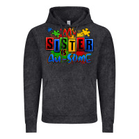 Vintage Black my sister is ausome autism Vintage Hoodie - Zillion Design Studio