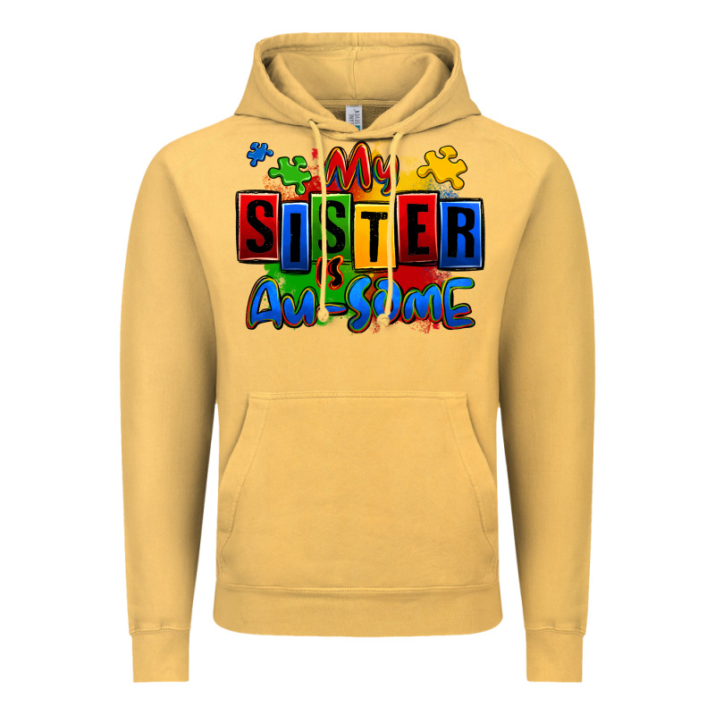 My Sister Is Ausome Autism Vintage Hoodie by Zillion Design Studio | Teevron