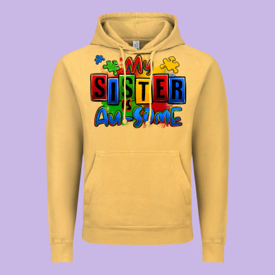 My Sister Is Ausome Autism Vintage Hoodie Designed By Zillion Design Studio