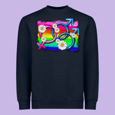 Lgbtq Gender Bisexuality Symbol Heavyweight Sweatshirt Designed By Hra Design Shop