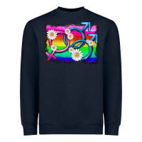Navy lgbtq gender bisexuality symbol Heavyweight Sweatshirt - HRA Design Shop