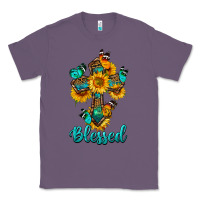 Lavender cross with butterfly blessed Classic Tee - BundleAndBundleShop