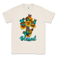 Natural cross with butterfly blessed Classic Tee - BundleAndBundleShop
