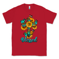 Red cross with butterfly blessed Classic Tee - BundleAndBundleShop