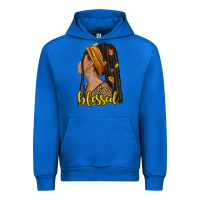 Cobalt Fall afro woman blessed Urban Hoodie - NancyCooperArtShop