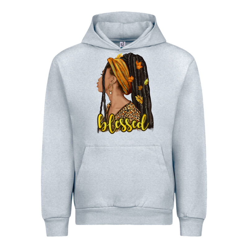 Fall Afro Woman Blessed Urban Hoodie by NancyCooperArtShop | Teevron