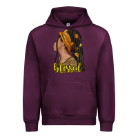 Mauve Wine Fall afro woman blessed Urban Hoodie - NancyCooperArtShop