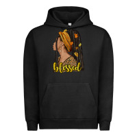 Pigment Black Fall afro woman blessed Urban Hoodie - NancyCooperArtShop