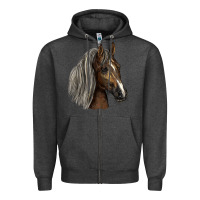 Charcoal Heather Tennessee Horse Zipper Hoodie - LillyAllenDesigns