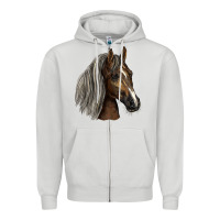Dove Grey Tennessee Horse Zipper Hoodie - LillyAllenDesigns