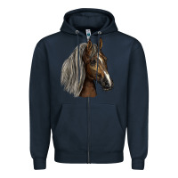 Navy Tennessee Horse Zipper Hoodie - LillyAllenDesigns