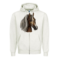 Oatmeal Heather Tennessee Horse Zipper Hoodie - LillyAllenDesigns