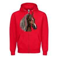 Red Tennessee Horse Zipper Hoodie - LillyAllenDesigns