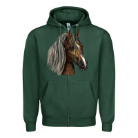 Sports Green Tennessee Horse Zipper Hoodie - LillyAllenDesigns