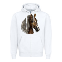 White Tennessee Horse Zipper Hoodie - LillyAllenDesigns