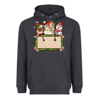 Smoke santa reindeer snowman preview and costom name Heavyweight Hoodie - MaliasSmallBusiness