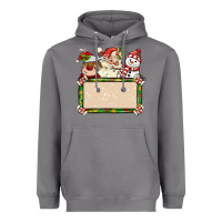Storm santa reindeer snowman preview and costom name Heavyweight Hoodie - MaliasSmallBusiness