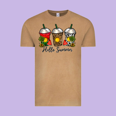 Hello Summer Vintage Tee Designed By Cowhidedigitalart