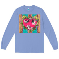 Colony Blue v.d cow and heart Long Sleeve Tee - AdoDesignShop