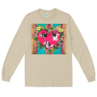 Mushroom v.d cow and heart Long Sleeve Tee - AdoDesignShop