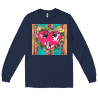 Navy v.d cow and heart Long Sleeve Tee - AdoDesignShop